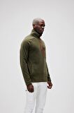 Bad Bear Düz Haki Erkek Polar Sweatshırt
