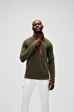 Bad Bear Düz Haki Erkek Polar Sweatshırt