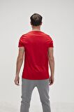 Bad Bear Bisiklet Yaka Kısa Kollu Regular Fit Pamuklu Nakışlı Kırmızı Erkek T-Shirt