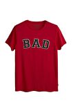 Bad Bear Bisiklet Yaka Kısa Kollu Regular Fit Pamuklu Nakışlı Kırmızı Erkek T-Shirt