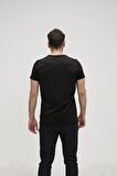 Bear Tee KS T-Shirt Siyah Logo Baskılı King Size Erkek Tişört 