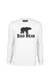 Bad Bear Erkek Baskılı Sweatshirt 20.02.12.011 BEYAZ-XXL
