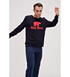 Bad Bear Erkek Baskılı Sweatshirt 20.02.12.011 LACİVERT-XL