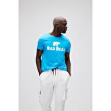 Bear Tee T-Shirt Mavi Baskılı Erkek Tişört