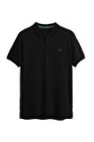 Pure Siyah Polo Yaka Erkek T-Shirt