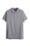 Pure Duman Gri Polo Yaka Erkek T-Shirt