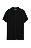 Stark Siyah Polo Yaka Erkek T-Shirt