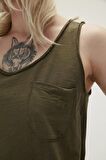 Bad Bear Kadın Haki Atlet Barbara Tank-Top