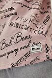 Bad Bear Erkek Pudra Yazılı Bisiklet Yaka T-Shirt