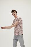 Bad Bear O Yaka Regular Fit Baskılı Erkek Pudra T-Shirt