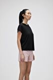 Violet O-Neck T-Shirt Siyah Basic Kadın Tişört