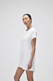 Candice Dress Off-White Beyaz Kadın Elbise T-Shirt