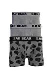 Melt 3 Pack Gri Melanj Desenli 3'lü Erkek Boxer Set