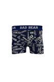 Secret Lacivert Desenli Erkek Boxer