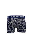 Secret Lacivert Desenli Erkek Boxer