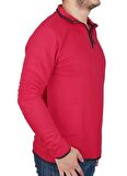 Bad Bear Fermuarlı Yaka Kırmızı Erkek Sweatshırt 21.02.12.029 BACKUP HALF-ZIP