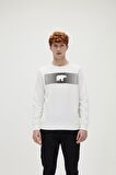 Fancy Crewneck Off-White Beyaz 3D Baskılı Erkek Sweatshirt