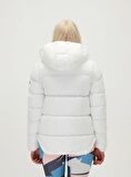 Tinkerbell Puffer Off-White Beyaz Kapüşonlu Kadın Mont