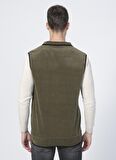 Burner Vest Haki Yeşil Erkek Polar Yelek