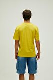 Liber Oversize T-Shirt Cider Sarı Basic Erkek Tişört 