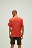 Title Oversize T-Shirt Ginger Tarçın Baskılı Erkek Tişört 