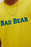 Title Oversize T-Shirt Cider Sarı Baskılı Erkek Tişört