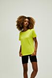 Nidra T-Shirt Sülfür Yeşil Basic Kadın Tişört