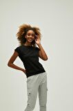 Mudra T-Shirt Siyah Basic Kadın Tişört
