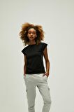 Mudra T-Shirt Siyah Basic Kadın Tişört
