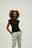 Mudra T-Shirt Siyah Basic Kadın Tişört