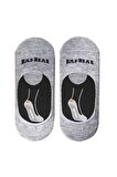 Core Zero Gri Melanj Unisex Babet Çorap