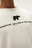 Bad Bear Erkek Kırık Beyaz Sweatshirt You Know Crewneck