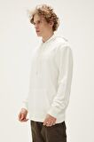 Pucker Bear Hoodie Off-White Beyaz 3D Baskılı Kapüşonlu Erkek Sweatshirt
