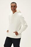 Pucker Bear Hoodie Off-White Beyaz 3D Baskılı Kapüşonlu Erkek Sweatshirt