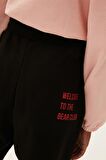 Bad Bear Welcome Kadın Siyah Sweatpantolon