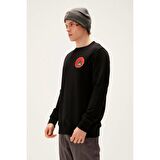 Bad Bear Bisiklet Yaka Siyah Erkek Sweatshırt 22.02.12.008 BONFIRE CREWNECK