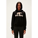 Bad Bear Frost Kapüşonlu Kadın Siyah Sweatshirt