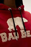 Bad Bear Frost Kapüşonlu Kadın  Kırmızı Sweatshirt