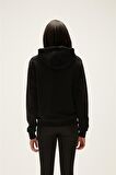 Bad Bear Here Kapüşonlu Kadın Siyah Sweatshirt