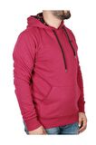 Bad Neck Hoodie Lava Kırmızı Kapüşonlu Erkek Sweatshirt
