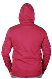Bad Neck Hoodie Lava Kırmızı Kapüşonlu Erkek Sweatshirt