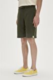 Re-Axel Recycle SweatShorts Haki Yeşil Erkek Şort
