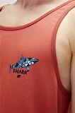 Shark Tank-Top Ginger Tarçın Baskılı Erkek Atlet
