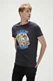 Bad Bear Baskılı Antrasit Erkek T-Shirt 23.01.07.014_OPEN MIND T-SHIRT