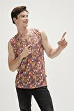Areole Tank-Top Ginger Tarçın Desenli Erkek Atlet