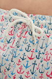 Anchor Deniz Şortu Beyaz Erkek Şort Mayo
