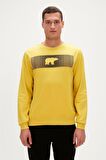 Fancy Crewneck Cider Sarı 3D Baskılı Erkek Sweatshirt