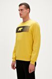 Fancy Crewneck Cider Sarı 3D Baskılı Erkek Sweatshirt
