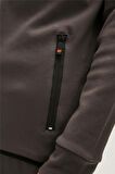 Leo Full-Zip Hoodie Antrasit Fermuarlı Kapüşonlu Erkek Sweatshirt
