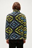 Afro Plush Full-Zip Siyah Erkek Peluş Sweatshirt